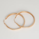 Trendy Golden 70mm Hoop Earrings Smooth Big Exaggerated Earrings for Women Punk Fashion Jewelry