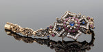 Antique Gold Link Chain Red Blue Star Ethnic Style Traditional Wedding Jewelry Bracelet