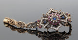 Antique Gold Link Chain Red Blue Star Ethnic Style Traditional Wedding Jewelry Bracelet