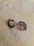 Gorgeous High Quality Royal Blue Fine Rhinestone Crystals Peacock Studs Fashion Jewelry Earrings