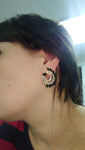 Gorgeous High Quality Royal Blue Fine Rhinestone Crystals Peacock Studs Fashion Jewelry Earrings